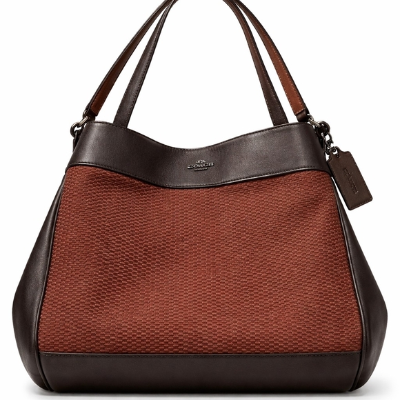 Coach Handbags - 👜 Coach Legacy Lexy Leather Hobo Bag – Brown Woven Fabric & Leather